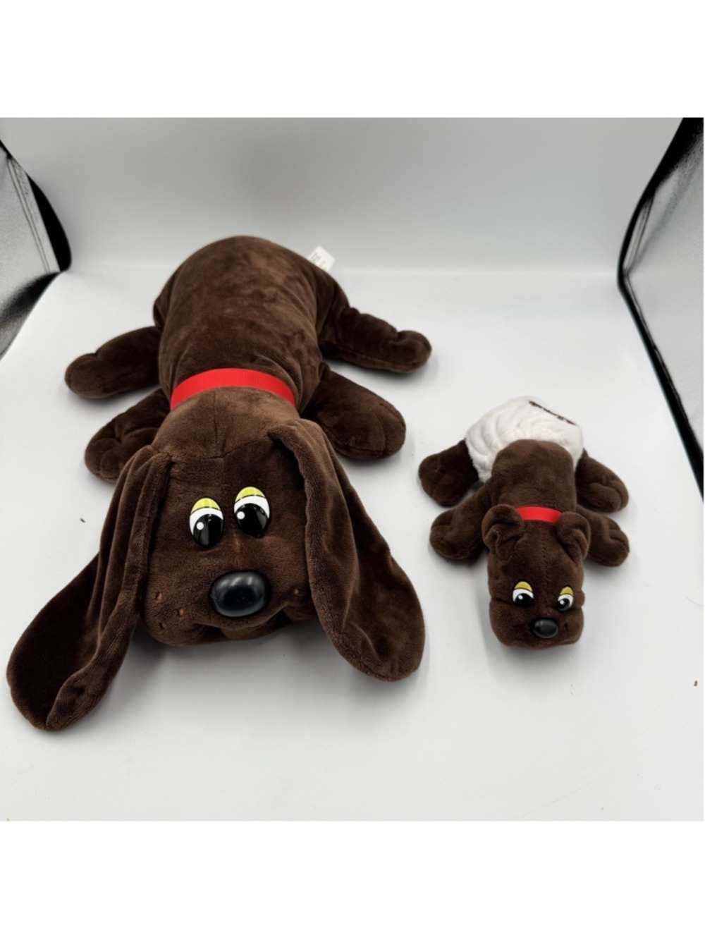 Pound Puppies Brown Plush Set 18” & Newborn Puppy Prenamed With Tag Basset Hound